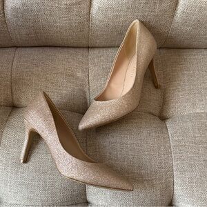 Kelly & Katie Gold Glitter Heels